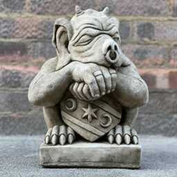 Guardian Gargoyle Statue Concrete Figurine Cement Dog Outdoor Gothic Deco Stone Garden Sculpture Gargoyle Garden Sculpture - thumbnail 3