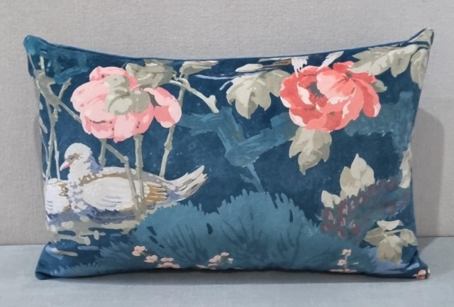 Linwood Omega Prints On The River Marine & Velvet Cushion Cover 35x55 cm - image 1