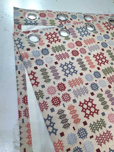 Welsh Blanket Tapestry Custom Made To Measure Fully Blackout Lined Eyelet Ring Curtains - image 1
