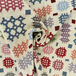 Welsh Blanket Tapestry Custom Made To Measure Fully Blackout Lined Eyelet Ring Curtains - thumbnail 3