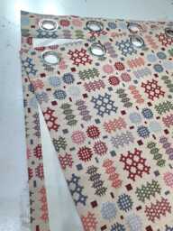 Welsh Blanket Tapestry Custom Made To Measure Fully Blackout Lined Eyelet Ring Curtains - thumbnail 1
