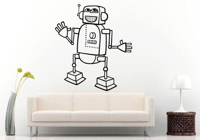 Funny Robot For Baby Toddler Kids Boys Girls Room Wall Decal Vinyl Sticker Mural Decor L656 - image 1