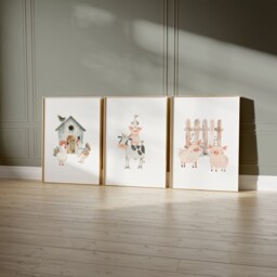 Farm Nursery Prints, Yard, Animals Decor, Kids Nursery, Print, Decor - thumbnail 1