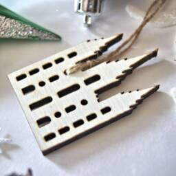 Set Of 5 Or 10, Temple Ornament, Bulk, Laser Cut Wood Firm Foundation, Lds Christmas Engraved, Birthday, Salt Lake - thumbnail 3