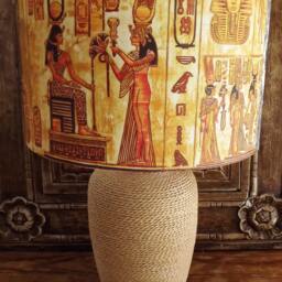 Egyptian Lampshade Shabby Chic Gold Brown Black Fatta Da Mamma - thumbnail 4