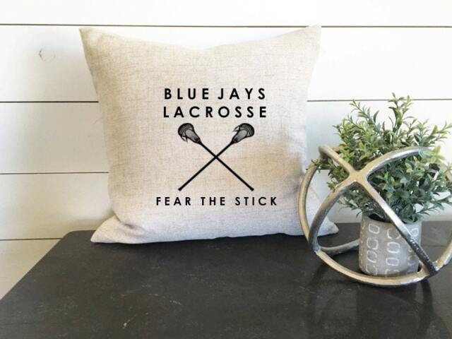 Lacrosse Pillow -18 X 18, Home Decor, Cushion, Throw Pillow, Gift, Present, Custom Home, House, Love, Faith, Vintage, Wedding