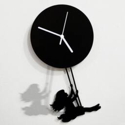 Swinging Girl - Wall Clock With Pendulum Clock Unique Decor Nursery Room Gift Idea - thumbnail 2