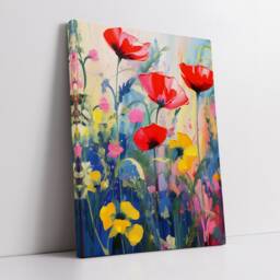 Beautiful Flowers Modern Floral Abstract Oil Painting Style Wall Art Framed Canvas Poster Print Home Kitchen Living Room Decor Gifts - thumbnail 2