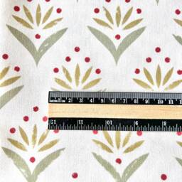 1408. Spray Soft Green On White, Handmade 100% Cotton Cushion Cover, Various Sizes - thumbnail 3