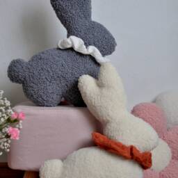 Bunny Pillow - Easter Decor - Doll Teddy Bear Boucle 24 Colors - thumbnail 3