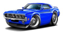 1969 Mercury Cougar Wall Decal Classic Car Photo, Man Cave Decor - thumbnail 1