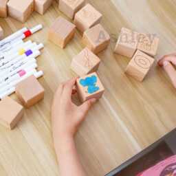 Baby Wooden Blocks, Natural Nursery Decor, Custom Name Alphabet Abc Letter Blocks - thumbnail 4