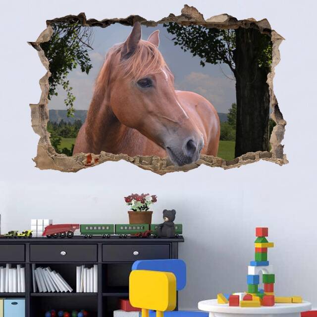 Countryside Fields Beautiful Horse Wall Mural Sticker Poster Decal Room Office Nursery Decor Id619 - image 1