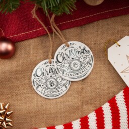 Custom Dog Christmas Ornament - Ceramic Bauble With Pet Name & Year Personalized Holiday Decor - thumbnail 2