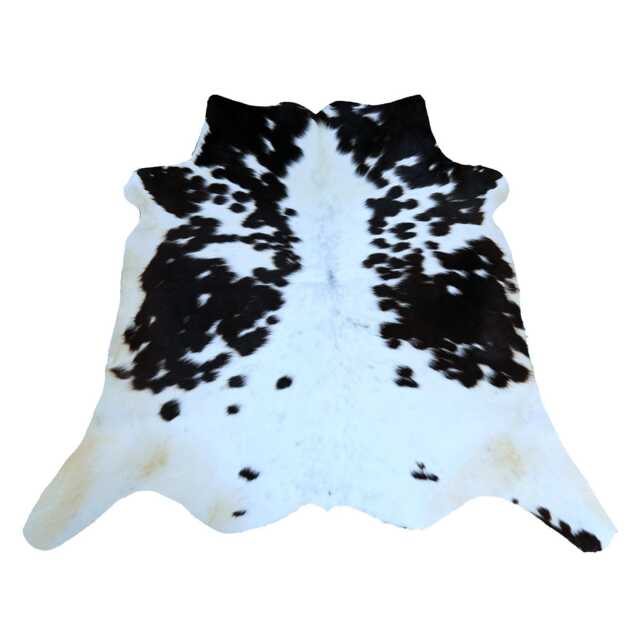 Genuine Leather Cowhide Rug - Small, Natural Black & White Accent Piece - image 1