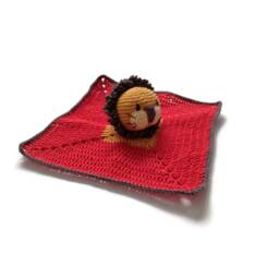 Ready To Ship Lion Baby Lovey - Crochet Amigurumi Cute Cuddly Blanket Snuggle Toddler Toy Newborn Safety - thumbnail 3