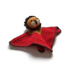 Ready To Ship Lion Baby Lovey - Crochet Amigurumi Cute Cuddly Blanket Snuggle Toddler Toy Newborn Safety - thumbnail 4
