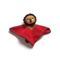 Ready To Ship Lion Baby Lovey - Crochet Amigurumi Cute Cuddly Blanket Snuggle Toddler Toy Newborn Safety - thumbnail 2