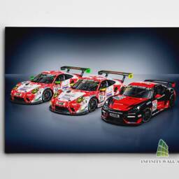 Porsche Racing Canvas Art Print Picture Sports Cars Framed Wall Decor -E334 - thumbnail 2