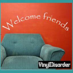 Welcome Friends - Vinyl Wall Decal Quotes Sticker Entrywayquotes29Et - thumbnail 1