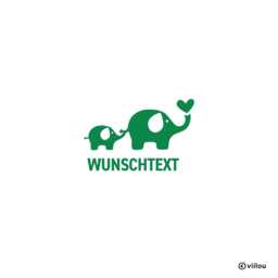 Wall Stickers Names Children Decals Elephants Tattoos Nursery Illustration Baby Room Decor - thumbnail 1