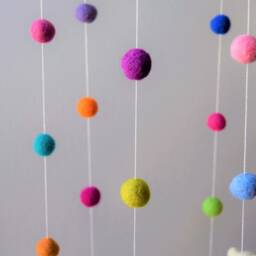 Needle Felted Bear Mobile, Nursery Baby Crib Mobile - thumbnail 3