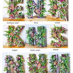 Faux Succulent Wall Letter Plant Decor Sign - Up To 12 - thumbnail 2