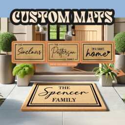 Housewarming Doormat, Gift For Couples, Couples Gift, Personalized Family Name Rug, New Home Closing