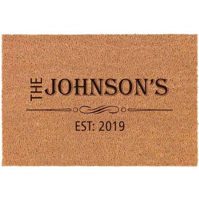 Personalised Door Mat - Home Decor Customized Just For You Unique Housewarming Or Realtor Gift Festive Christmas Rug - image 1