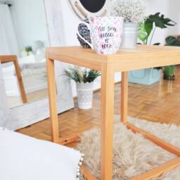 Large Whitewashed Pine Wood Mirror - Rustic Wall Decor - 70x145cm - thumbnail 4