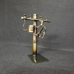 Lineman - Metal Art Figurine Railroad Spike Art Lineman Gift - thumbnail 1