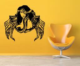 Beautiful Woman Wall Art Beauty Salon Decor Hair Decal Decor Bedroom Aesthetic - thumbnail 1