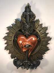 Sacred Heart, Third Eye, Shrine, Milagro Wall Art, Home Decor - thumbnail 1