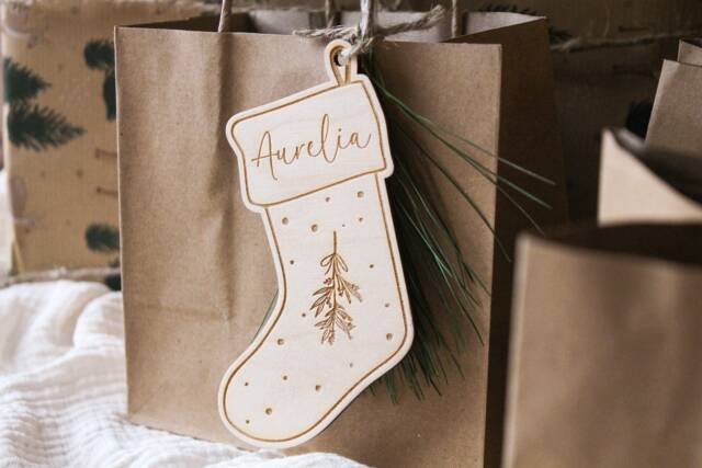 Personalized Christmas Ball, Decorations, Wooden Pendant, Tree Gifts For Children - image 1