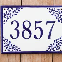 Talavera House Numbers Plaque, Mexican Address Plaque , Ceramic Sign, Outdoor Number, Personalized Sign - thumbnail 2