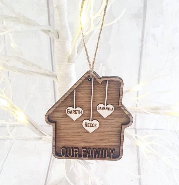 Bespoke Personalised Family Christmas Decoration - image 1