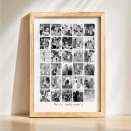 Large 30 Photo Collage, Custom Wall Art, Family Picture Frame, Personalised Multi Frame Gift - thumbnail 1