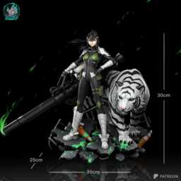 The Huntress & War Tiger - Sci-Fi Military Kaiju Fiction Monster Defense Anime Mina Ashiro & Bakko Resin Figure 16K - thumbnail 2
