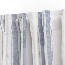 Faded Blue Stripe Curtain Panel - Ticking Distressed Weathered Shabby Chic Custom By Holli_Zollinger - thumbnail 3