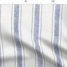 Faded Blue Stripe Curtain Panel - Ticking Distressed Weathered Shabby Chic Custom By Holli_Zollinger - thumbnail 4