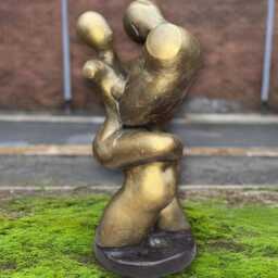 Loving Couple Statue Concrete Romantic Pair Figurine Stone Hugging Sculpture Outdoor Yard & Home Decor Anniversary Lover Gift