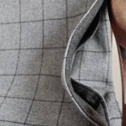 Grey & Black Square Wool Blanket - thumbnail 3