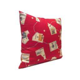 "Red Pillow, Throw Pillow Cover, Decorative Cushion Pillowcase, Accent Cotton Off White Signs, 18""x18" - thumbnail 2