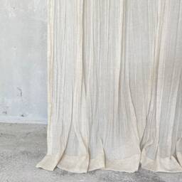 Soraya Linen Crepe Sheer Curtain, 2 Colors, Textured Custom Cotton Livingroom Bedroom 1Pc - thumbnail 3