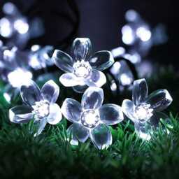 Sakura Solar String Lights, Waterproof Fairy Garden Decor - thumbnail 4