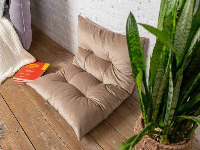Sale Cozy Reading Nook Floor Cushion, Pillow For Kids Room, Seating Pillow, Water Repellent Seating, Velvet Seat Cushion - image 1