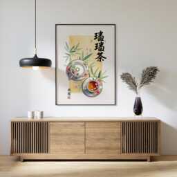 Tea Cup Poster - Botanical Kitchen Wall Art Print - thumbnail 2