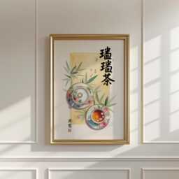 Tea Cup Poster - Botanical Kitchen Wall Art Print - thumbnail 3