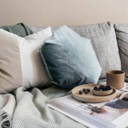 Plus Hexagon Pillow - Handmade Velvet With Duck Feathers - Modern Home Decor Living Room Scandinavian Interior - thumbnail 3