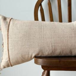 Hand Woven Natural Fiber Lumbar Pillow Cover - thumbnail 2